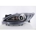 Mazda 3 08-13 Black Projector Headlamp w Bar